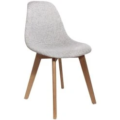 3S. X Home Chaise Scandinave En Maille Grise FJORD