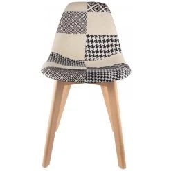 3S. X Home Chaise Scandinave Patchwork Bicolore FJORD