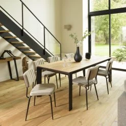 MACABANE Chaise Velours Taupe Pieds Métal Noir -Magasin Joss & Main chaise velours taupe pieds metal noir 3358724 6188078 78 1140x1140