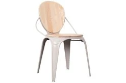 Zuiver Chaise Louix Bois Et Métal Gris Naturel