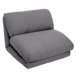 Pegane Chauffeuse Fauteuil Coloris Gris Foncé En Mousse PU - Longueur 82 X P...