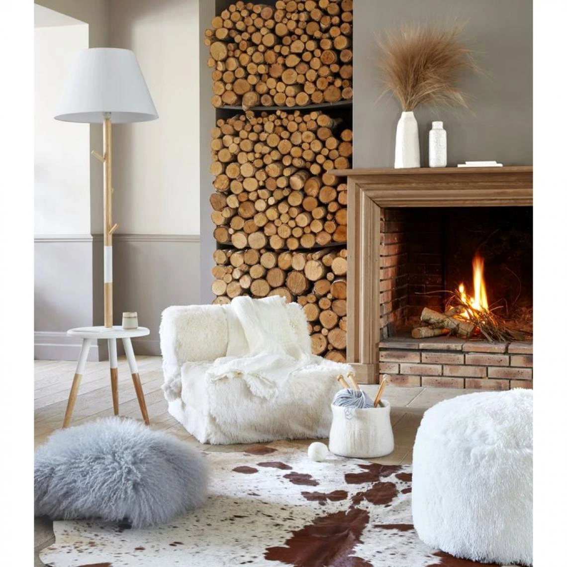 Linea Natura Chauffeuse L.76 Cm SNOW Blanc 2 Linea Natura Chauffeuse L.76 Cm SNOW Blanc – Image 2