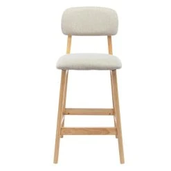 Moloo CLIFF - Chaise De Bar En Tissu Coloris Lin Et Bois Massif(x2) -Magasin Joss & Main cliff chaise de bar en tissu coloris lin et bois massifx2 13695404 37759694 1140x1140