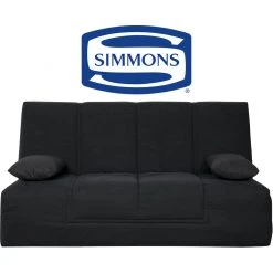 UB DESIGN SALON Canapé Lit Hight CC 130 Ressorts Couette Noir