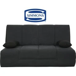 UB DESIGN SALON Canapé Lit Well Cc Tissu Anthracite Matelas Simmons 45kg/m3