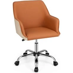 Giantex COSTWAY Chaise De Bureau En Cuir Pu Siège Réglable, Fauteuil De Bure...