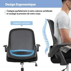 Giantex COSTWAY Chaise De Bureau Pivotante Bascule, Fauteuil Ergonomique à Ro... -Magasin Joss & Main costway chaise de bureau pivotante bascule fauteuil ergonomique a roulettes en maille avec soutien lombaire reglable en hauteur 925 1025 cm 14137064 39413664 1140x1140