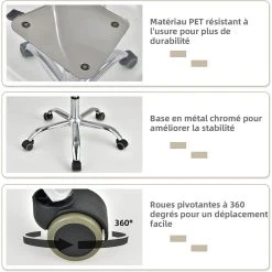 Giantex COSTWAY Chaise De Bureau Transparente Style Scandinave, Chaise Pivotan... -Magasin Joss & Main costway chaise de bureau transparente style scandinave chaise pivotante a roulettes moderne en acrylique avec base chromee hauteur reglable 42 525 cm 14137028 39413522 1140x1140