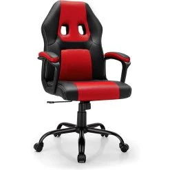 Giantex COSTWAY Chaise Gamer, Fauteuil De Bureau Réglable Pivontant Avec Doss...