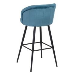 Altobuy DOLCE - Lot De 2 Tabourets Velours Bleu Piètement Métal Noir -Magasin Joss & Main dolce lot de 2 tabourets velours bleu pietement metal noir 14086064 39139594 1140x1140