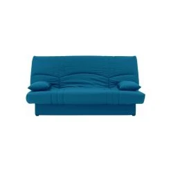 Marque Generique DREAM Banquette Clic Clac 3 Places - Tissu Bleu Canard - Slyle Contemp...