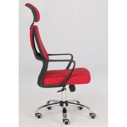 Hucoco ELIASS - Fauteuil De Bureau Ergonomique - Hauteur Ajustable - Avec Acc... -Magasin Joss & Main eliass fauteuil de bureau ergonomique hauteur ajustable avec accoudoirs chaise de bureau teletravail rouge 11547766 30278274 1140x1140