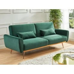 Vente-unique Ensemble Canapé 3 Places Convertible Clic-clac Vert Sapin LAUNEI Et T... -Magasin Joss & Main ensemble canape 3 places convertible clic clac vert sapin launei et tapis taupe dolce 13900210 38536580 1140x1140