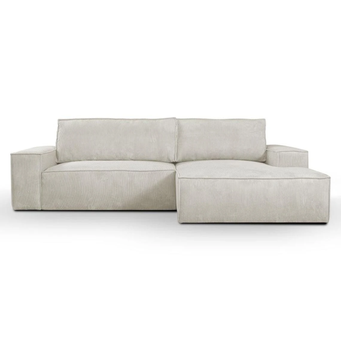 Vente-unique Ensemble Canapé D'angle Droit Convertible Beige AMELIA Et Table Basse... 3 Vente-unique Ensemble Canapé D'angle Droit Convertible Beige AMELIA Et Table Basse... – Image 3