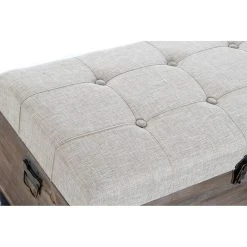 Pegane Ensemble De 2 Banquettes Coffres En Bois Et Polyester Coloris Gris/Mar... -Magasin Joss & Main ensemble de 2 banquettes coffres en bois et polyester coloris grismarron 13600896 37358148 1140x1140