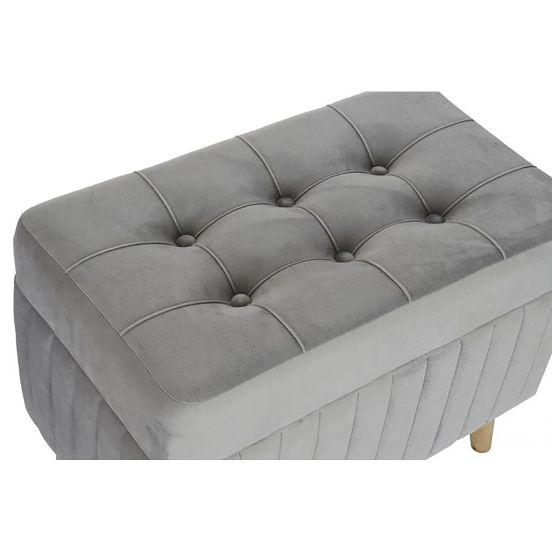 Pegane Ensemble De 2 Banquettes Coffres En Bois Et Polyester Coloris Gris/Nat... 4 Pegane Ensemble De 2 Banquettes Coffres En Bois Et Polyester Coloris Gris/Nat... – Image 4