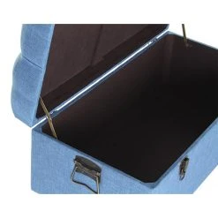 Pegane Ensemble De 2 Banquettes Coffres En Métal Et Polyester Coloris Bleu M... -Magasin Joss & Main ensemble de 2 banquettes coffres en metal et polyester coloris bleu marine 13600860 37357972 1140x1140