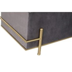 Pegane Ensemble De 3 Banquettes Coffres En MDF , Polyester Coloris Velours Gr... -Magasin Joss & Main ensemble de 3 banquettes coffres en mdf polyester coloris velours gris et metal dore 13499590 36971654 1140x1140