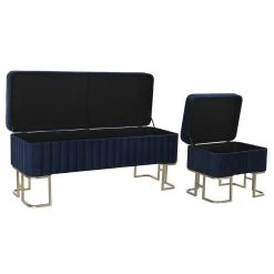 Pegane Ensemble De 3 Banquettes Coffres En Métal Et Velours Coloris Bleu 7 Pegane Ensemble De 3 Banquettes Coffres En Métal Et Velours Coloris Bleu -Magasin Joss & Main ensemble de 3 banquettes coffres en metal et velours coloris bleu 13499584 36971626 1140x1140