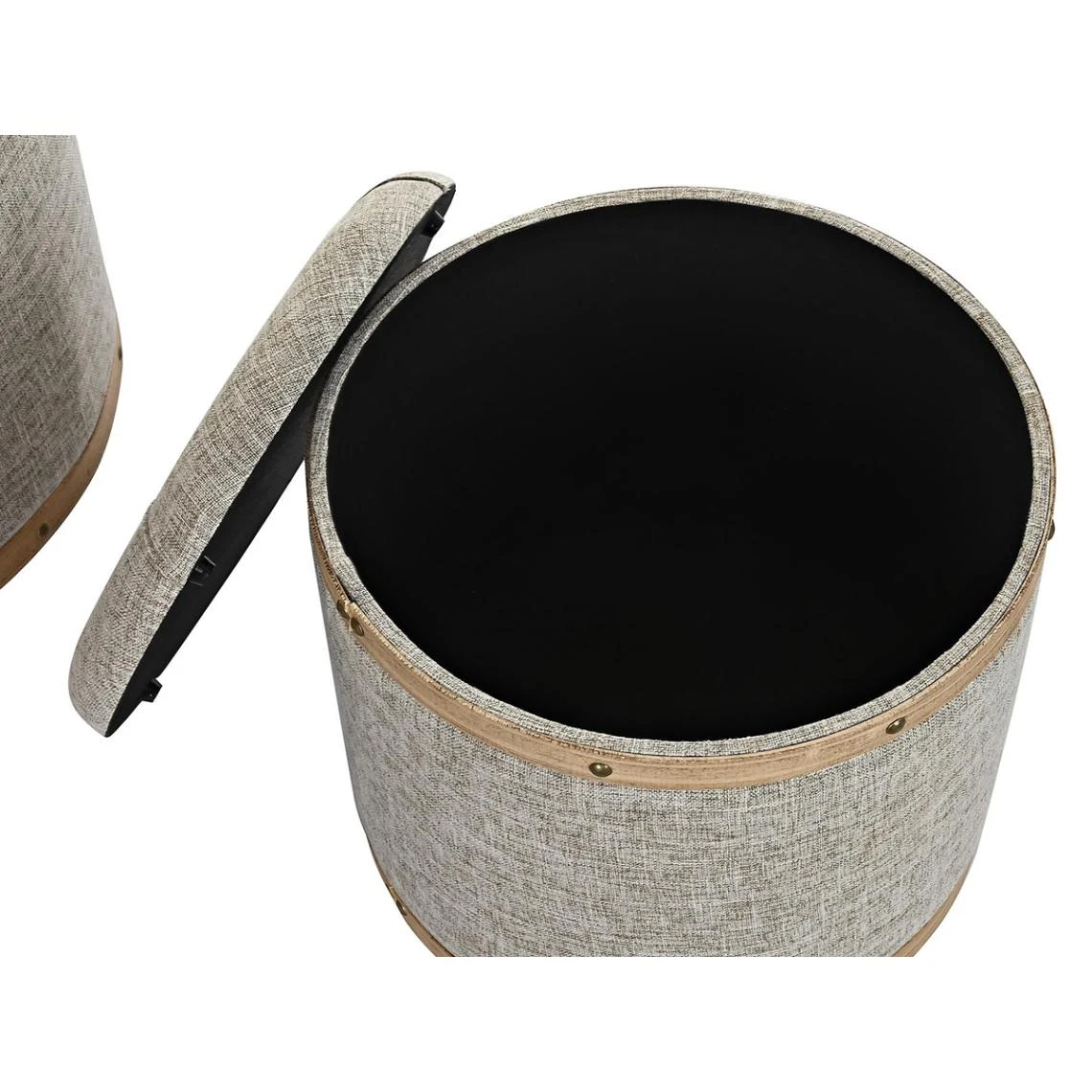 Pegane Ensemble De 4 Banquettes Coffres En Bois Et Polyester Coloris Beige - ... 4 Pegane Ensemble De 4 Banquettes Coffres En Bois Et Polyester Coloris Beige - ... – Image 4