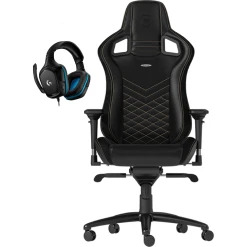 Noblechairs EPIC - Noir/Or + G432 - Filaire
