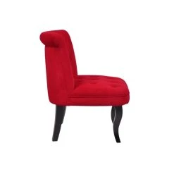 Vente-unique Fauteuil Crapaud MELOSIA - Velours Rouge -Magasin Joss & Main fauteuil 199037