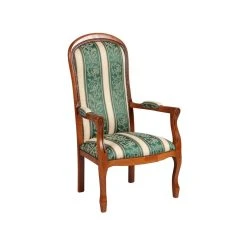 Dansmamaison Fauteuil Voltaire Motifs à Fleurs Vert - GROGE - L 61 X L 70 X H 112 ...