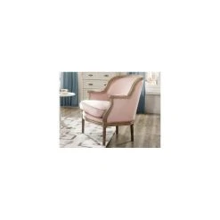 Vente-unique Fauteuil En Velours ALIENOR - Rose Pastel