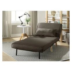 Vente-unique Fauteuil Convertible POSIO En Tissu - Taupe -Magasin Joss & Main fauteuil 267817