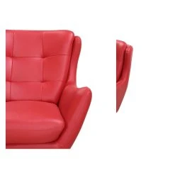 Vente-unique Fauteuil Pivotant En Cuir ANABA - Rouge 8 Vente-unique Fauteuil Pivotant En Cuir ANABA - Rouge -Magasin Joss & Main fauteuil 367153