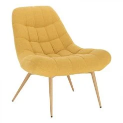 BUT Fauteuil BERGAME Tissu Jaune