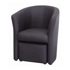 BUT Fauteuil Cabriolet Et Pouf CLAYTON PU Gris Anthracite -Magasin Joss & Main fauteuil cabriolet et pouf clayton pu gris anthracite 9158719 23907003 1140x1140
