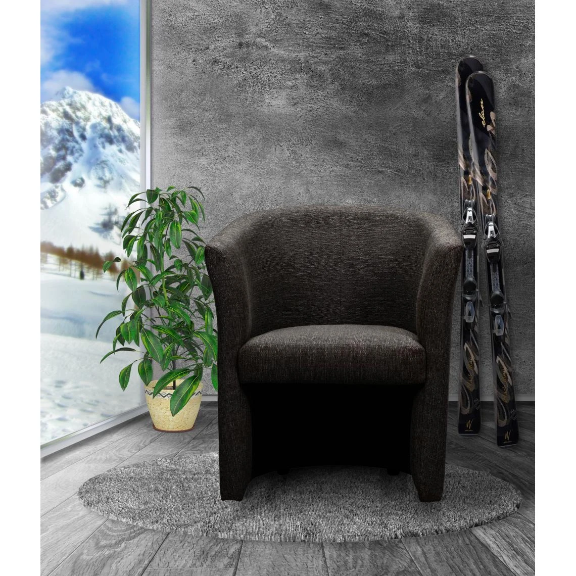 3S. X Home Fauteuil Cabriolet Tissu Anthracite BUZZ 5 3S. X Home Fauteuil Cabriolet Tissu Anthracite BUZZ – Image 5