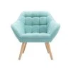 Vente-unique Fauteuil En Tissu Vert D'eau CASERTA