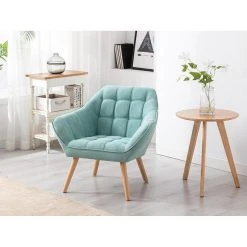 Vente-unique Fauteuil En Tissu Vert D'eau CASERTA -Magasin Joss & Main fauteuil caserta 12033678 31890556 1140x1140