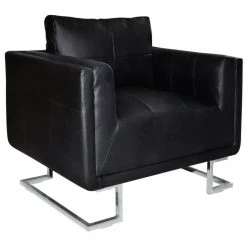 HELLOSHOP26 Fauteuil Chaise Siège Lounge Design Club Sofa Salon Cube Avec Pieds C...