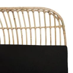 MACABANE Fauteuil CHLOE Rotin Naturel LONG ISLAND Coussin Noir Pieds Métal -Magasin Joss & Main fauteuil chloe rotin naturel long island coussin noir pieds metal design 509755 5 1140x1140