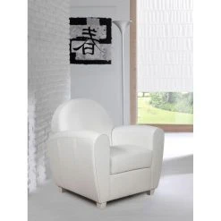 3S. X Home Fauteuil Club Blanc PATRICIA -Magasin Joss & Main fauteuil club effet cuir blanc morgane design 223836 3 1140x1140