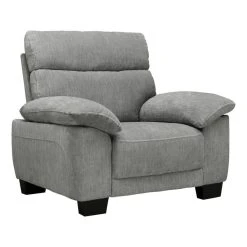 BUT Fauteuil COAST II Tissu Gris Clair