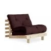 Inside 75 Fauteuil Convertible Futon ROOTS Pin Naturel Coloris Marron Couchage 9...