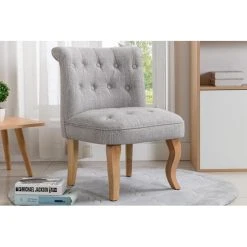 Vente-unique Fauteuil Crapaud En Lin Gris Clair MELOSIA -Magasin Joss & Main fauteuil crapaud en lin gris clair melosia 13892878 38521426 1140x1140