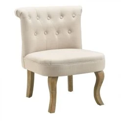 Zandiara Fauteuil Crapaud SARAH Tissu Beige
