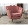 Vente-unique Fauteuil Coquillage En Velours Rose DANDELION