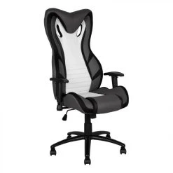 Fauteuil De Bureau Gamer BXGAMING Cobra Blanc Et Gris
