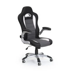Carellia Fauteuil De Bureau LOTUS En Cuir Synthétique - Gris/Noir