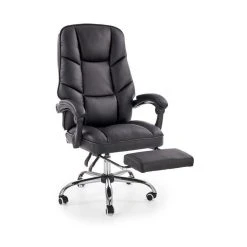 Carellia Fauteuil De Bureau Moderne ALVIN En Cuir Synthétique - Noir