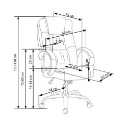 Carellia Fauteuil De Bureau En Cuir Synthétique - Marron Foncé -Magasin Joss & Main fauteuil de bureau relax en cuir synthetique marron fonce 12127026 32181064 1140x1140