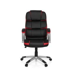 Hjh OFFICE Fauteuil De Direction GAMING PRO BY 100 Simili Cuir Noir / Rouge