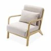 Fauteuil Design Beige En Bois Et Tissu L Alice's Garden