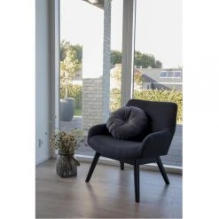 HOUSE NORDIC Fauteuil En Tissu Anthracite FOLK -Magasin Joss & Main fauteuil en tissu anthracite folk design 1216315 3 1140x1140
